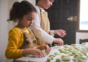kids cooking class in tuscany kids making pasta from scratch 2