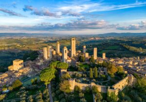san gimignano aerial view chianti wine tour