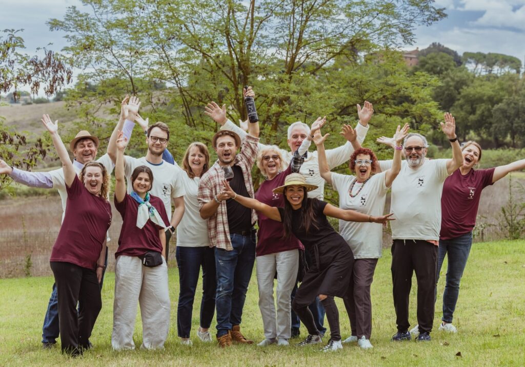 harvest experience 2 arms raised