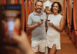 wine tours tuscany foreground phone